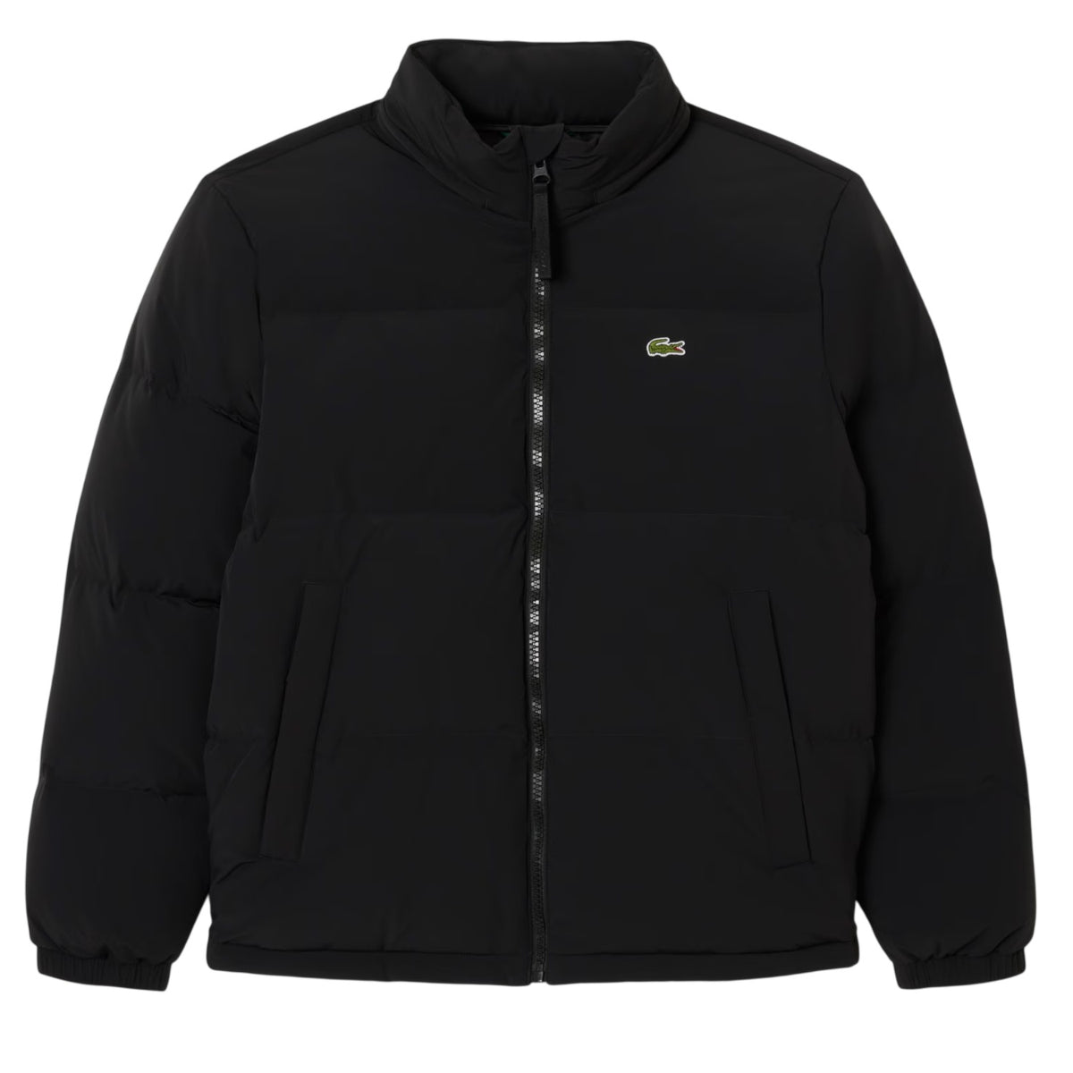 Lacoste Kapuzen-Daunenpuffer Schwarz