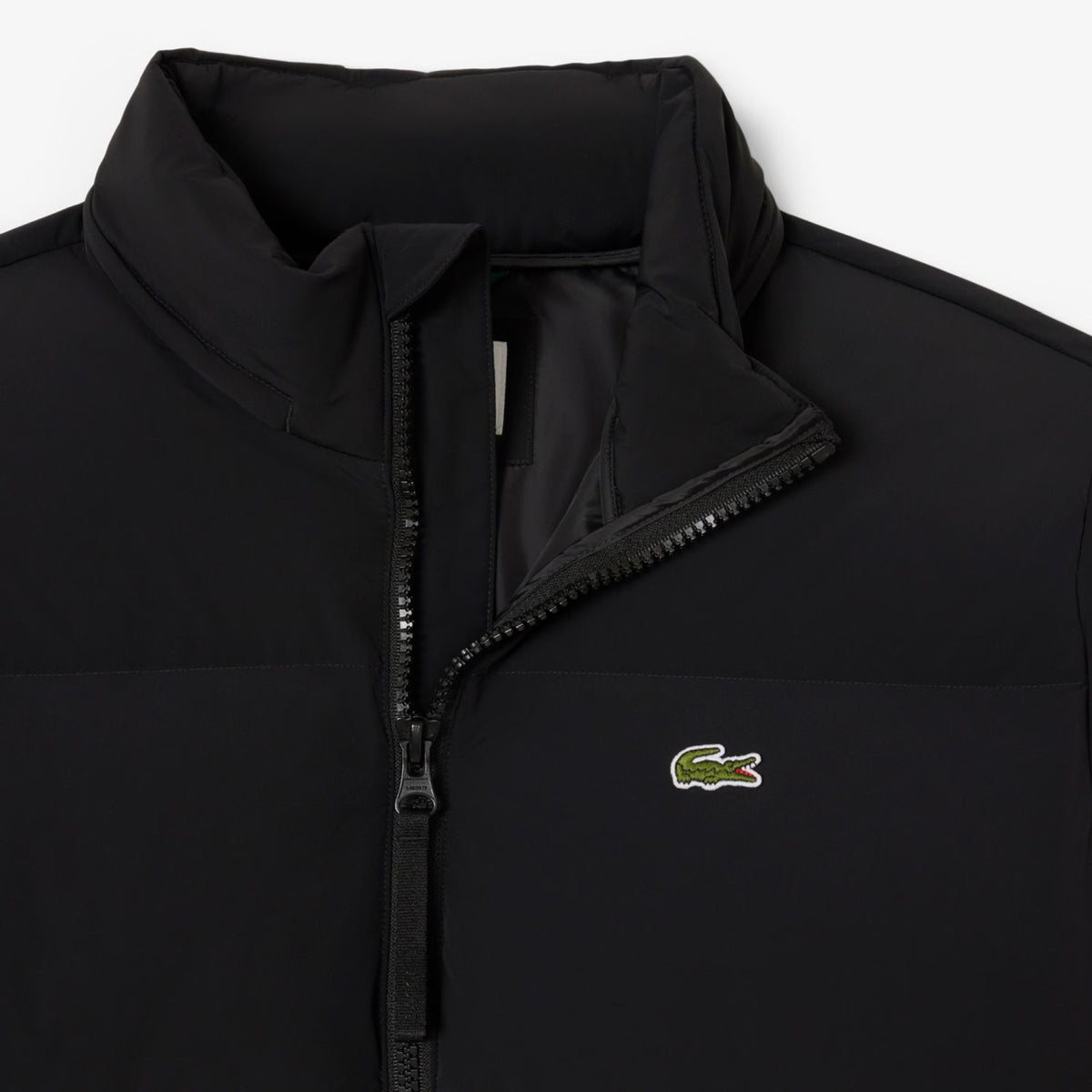 Lacoste Kapuzen-Daunenpuffer Schwarz