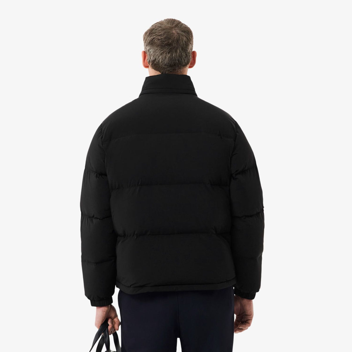 Lacoste Kapuzen-Daunenpuffer Schwarz