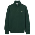 Lacoste Strick-Half-Zip-Pullover Dunkelgrün