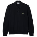 Lacoste Strick-Langarm-Poloshirt Schwarz