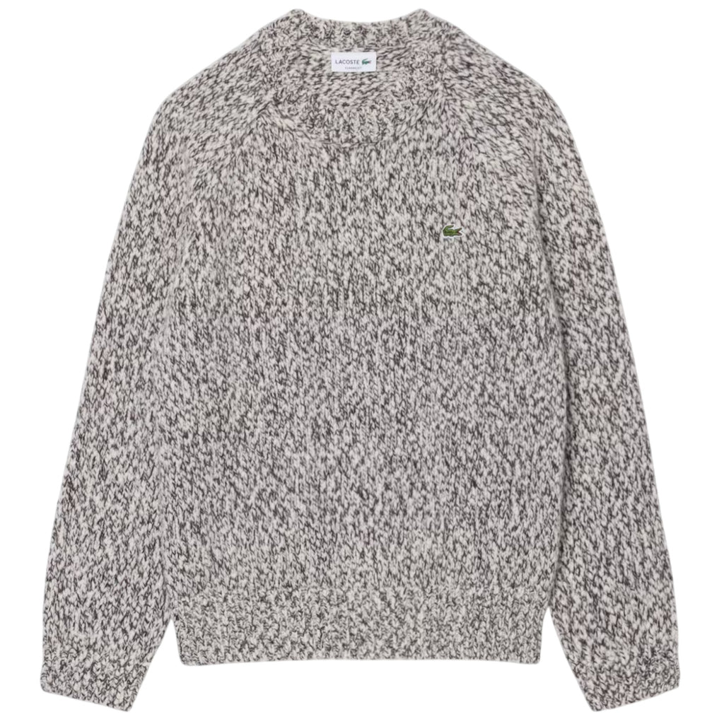 Lacoste Mercerized Knit Wool Pullover Offwhite/Braun