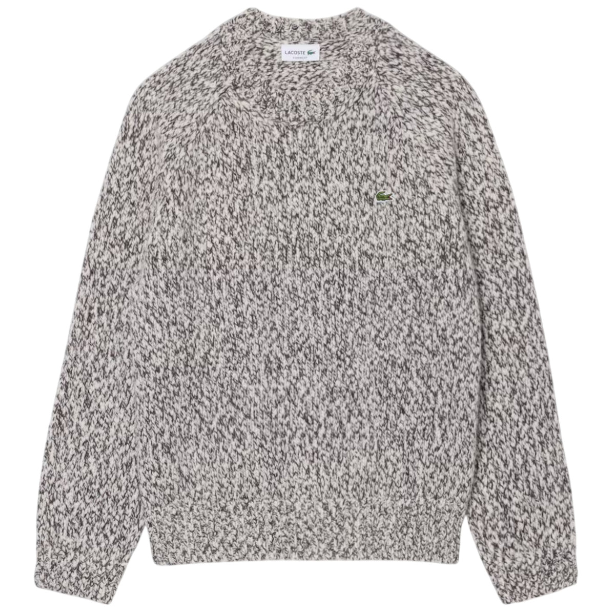 Lacoste Mercerized Knit Wool Pullover Offwhite/Braun