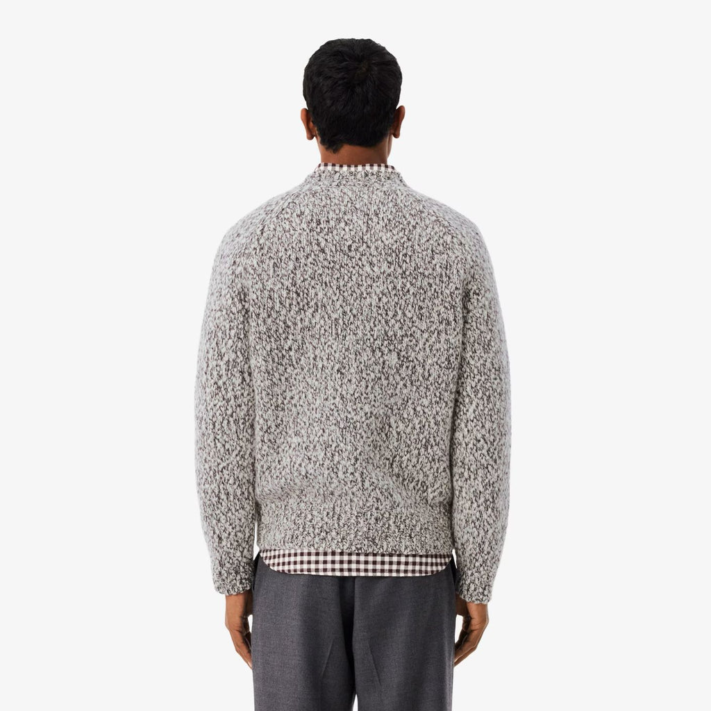 Lacoste Mercerized Knit Wool Pullover Offwhite/Braun