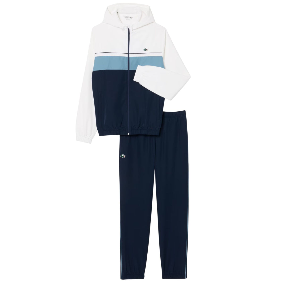 Lacoste Monogram Trainingsanzug Marine/Weiß