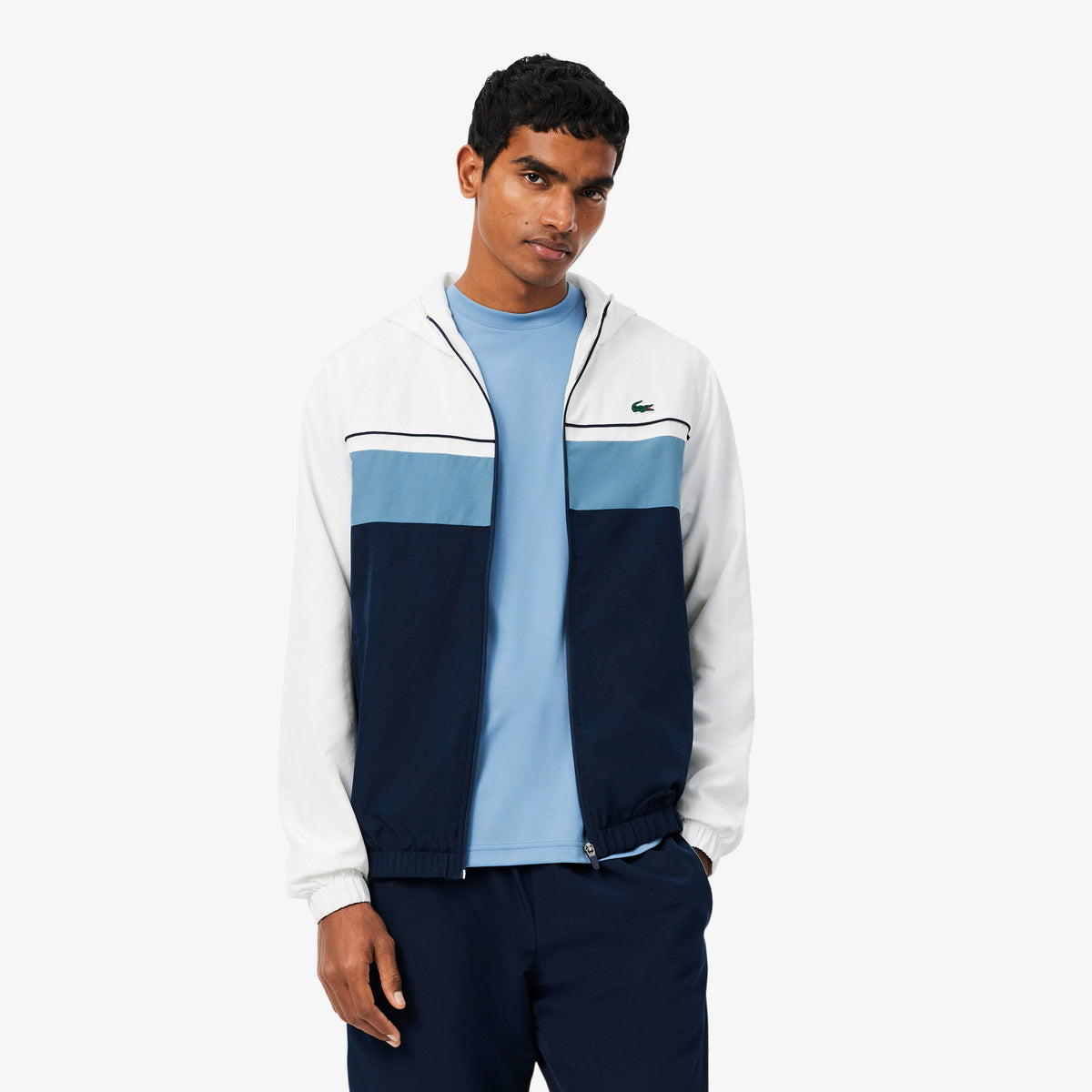 Lacoste Monogram Trainingsanzug Marine/Weiß
