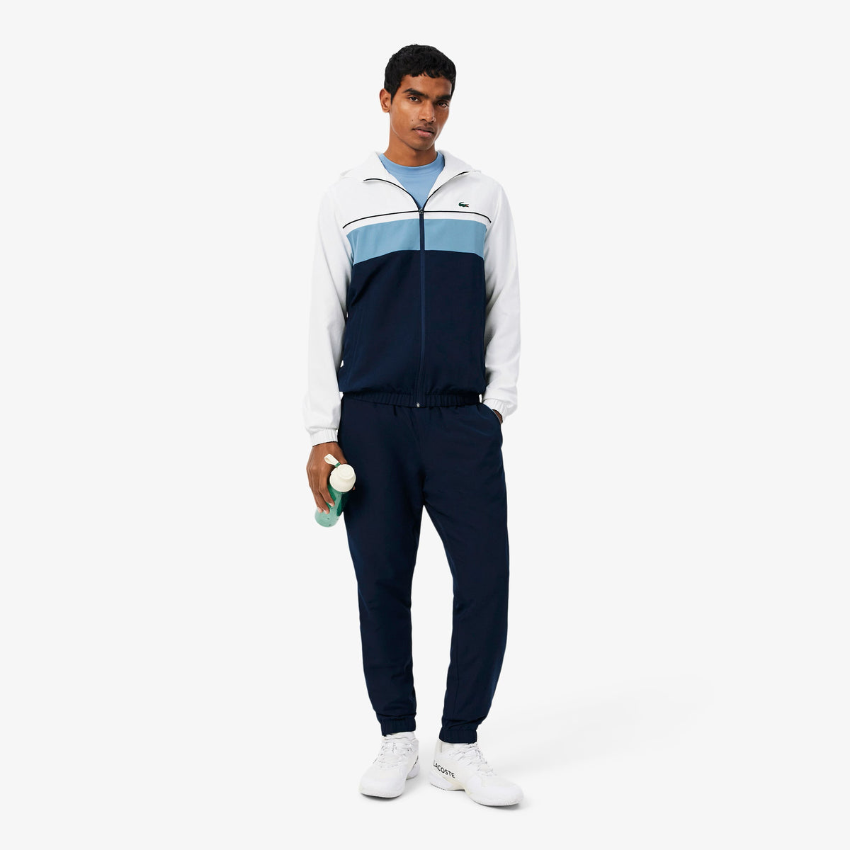 Lacoste Monogram Trainingsanzug Marine/Weiß