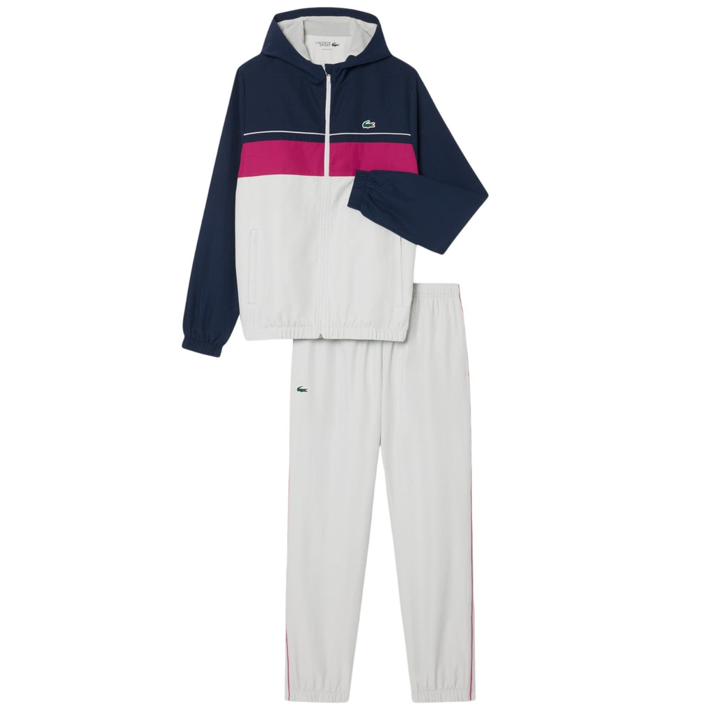 Lacoste Monogram Trainingsanzug Weiß/Marine