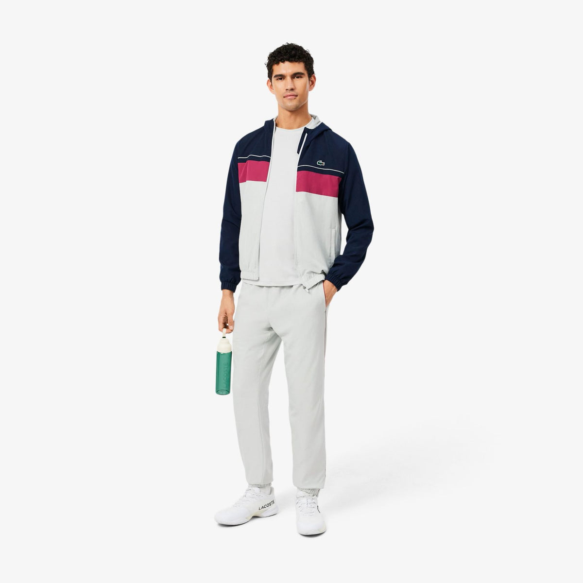 Lacoste Monogram Trainingsanzug Weiß/Marine
