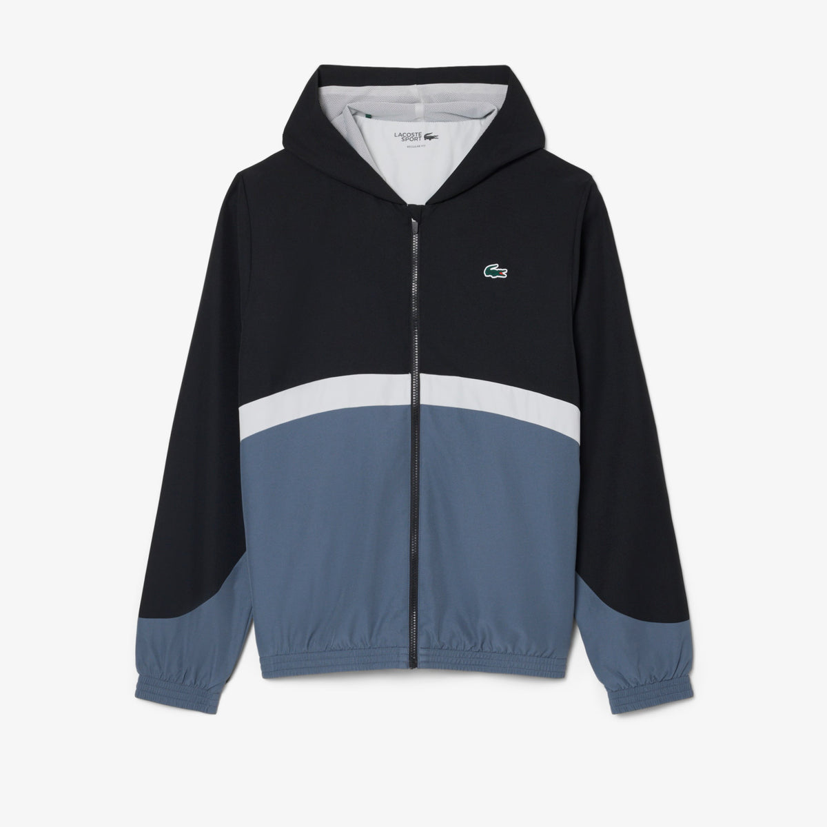 Lacoste Printed Colour-Block Trainingsanzug Schwarz/Grau