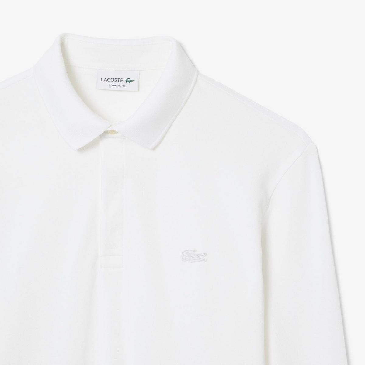 Lacoste Smart Paris Langarm-Poloshirt Weiß