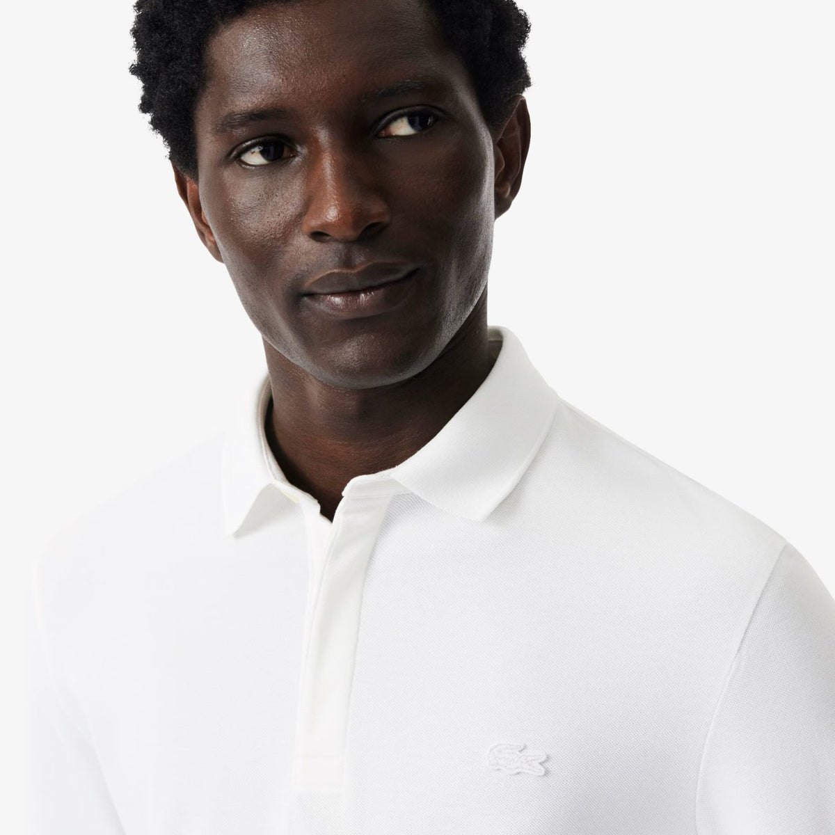 Lacoste Smart Paris Langarm-Poloshirt Weiß