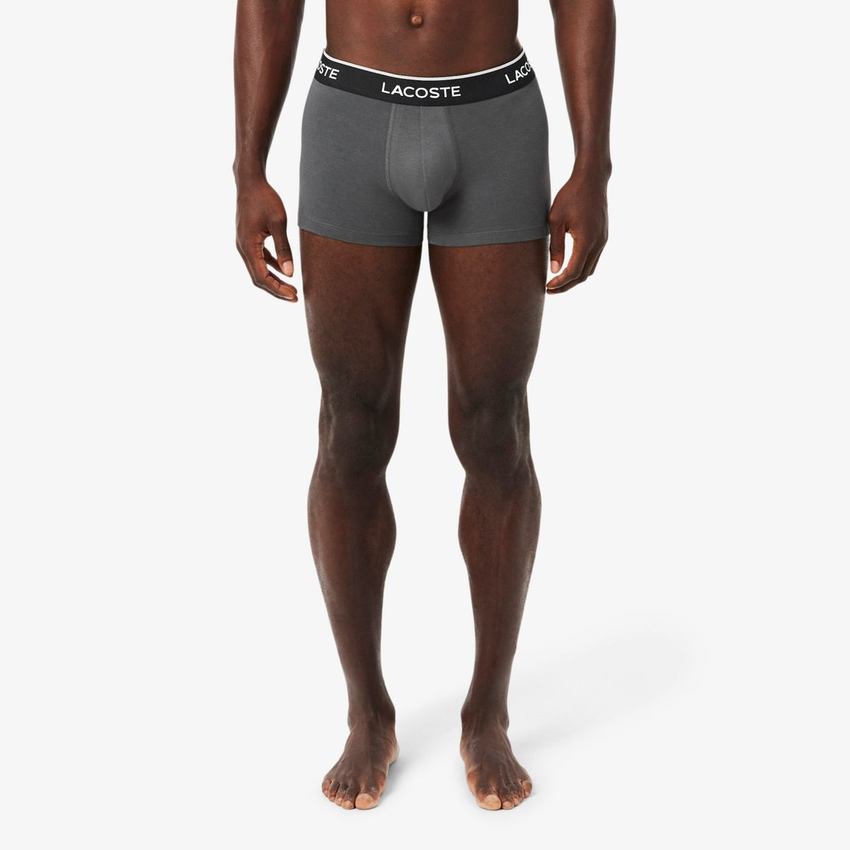 Lacoste Stretch 3er-Pack Boxer Weiß/Anthrazit/Schwarz