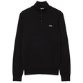 Lacoste Zipped High Neck Cotton Pullover Schwarz