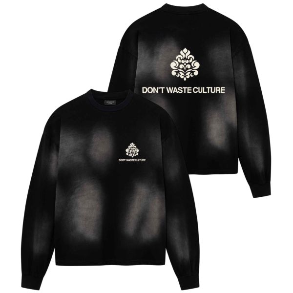 Don’t Waste Culture Fade-Longsleeve-T-shirt Schwarz