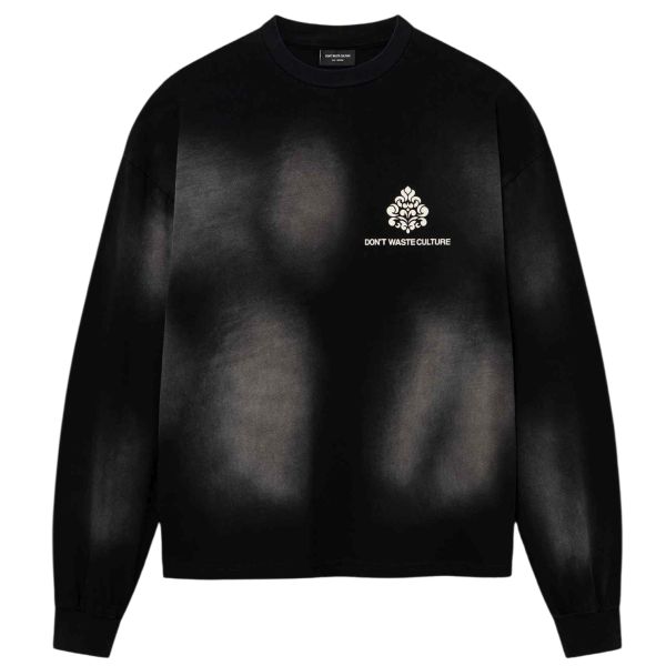 Don’t Waste Culture Fade-Longsleeve-T-shirt Schwarz