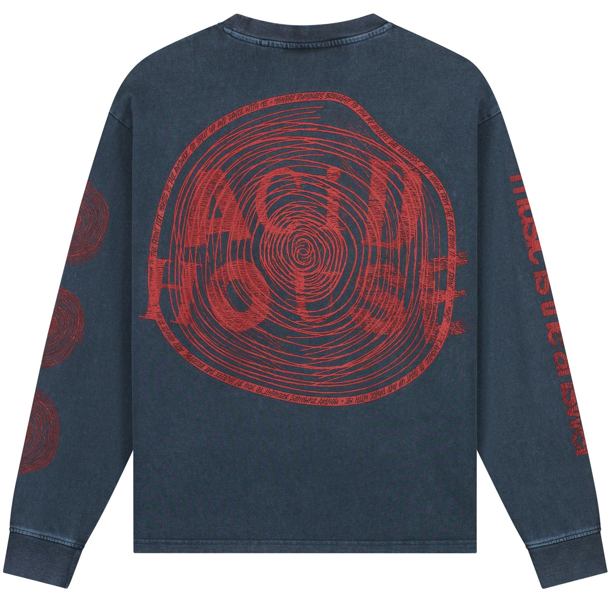 Lovelee Dae Chuck Acid-House-Langarm-T-shirt Dunkelblau