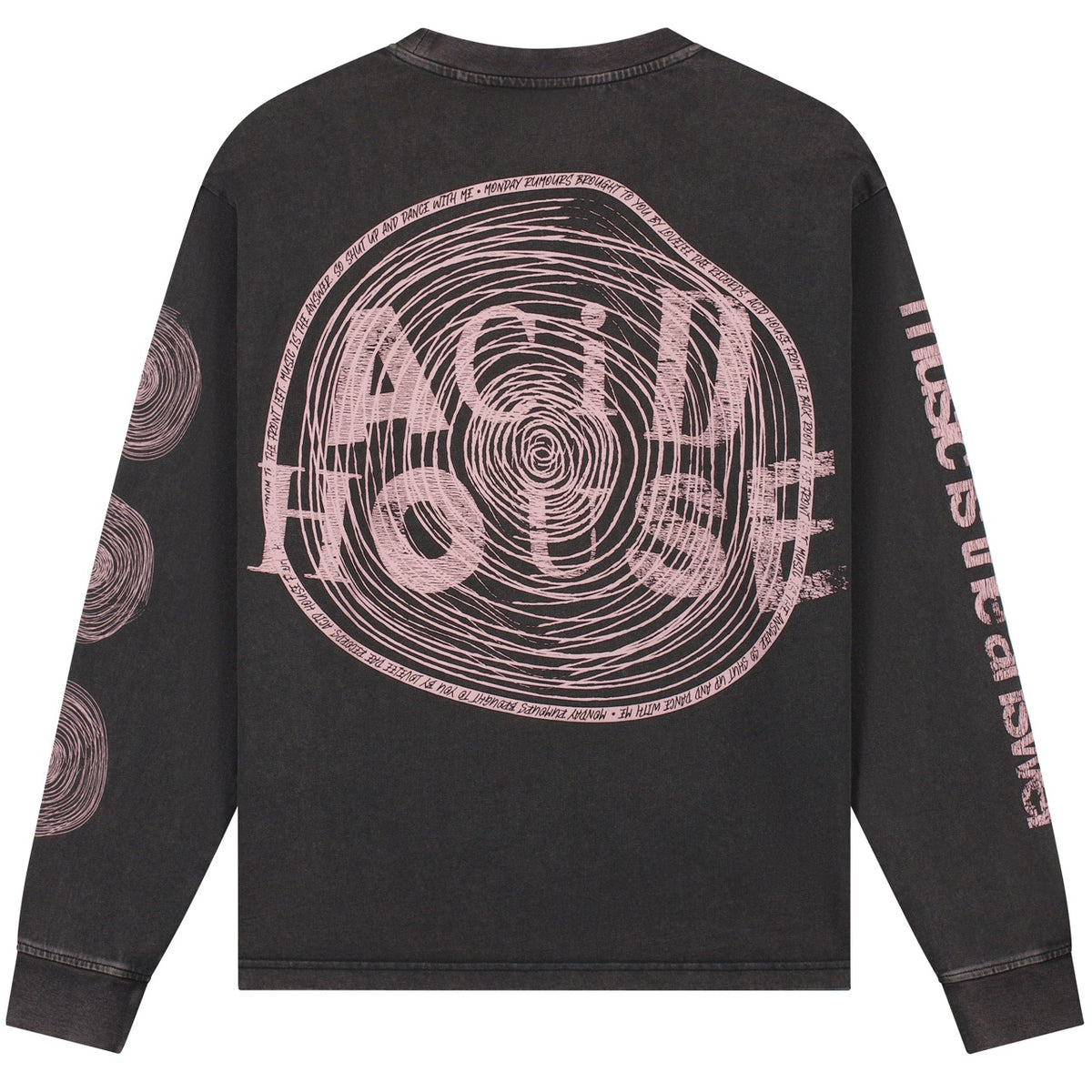 Lovelee Dae Chuck Acid House Langarm-T-shirt Schwarz