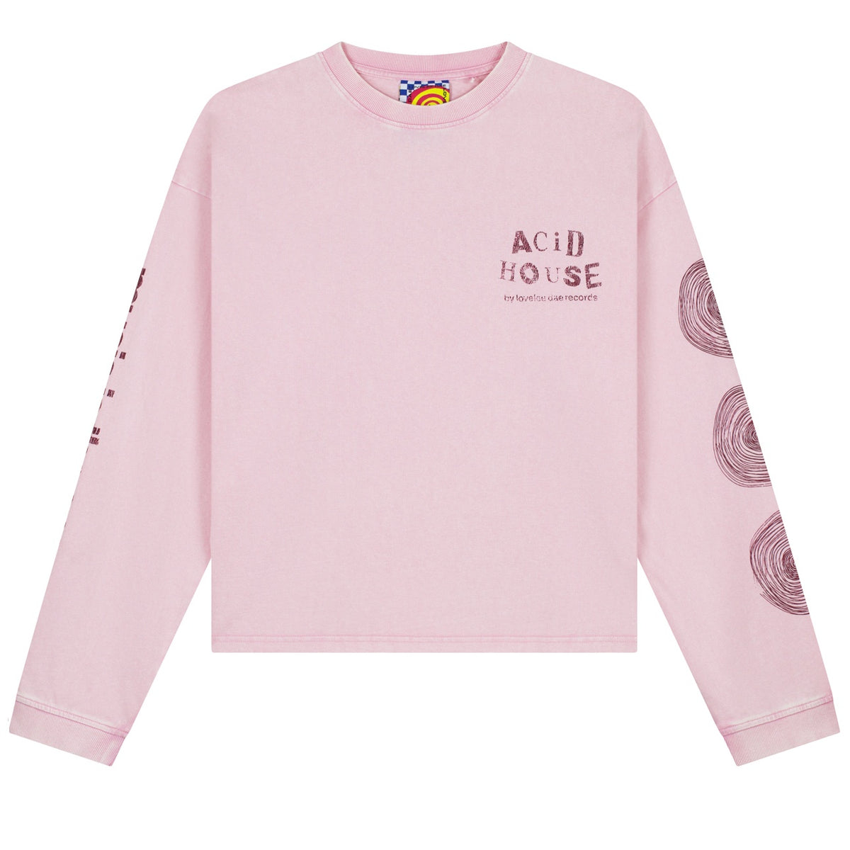 Lovelee Dae Frankie Acid House Langarm-T-shirt Rosa