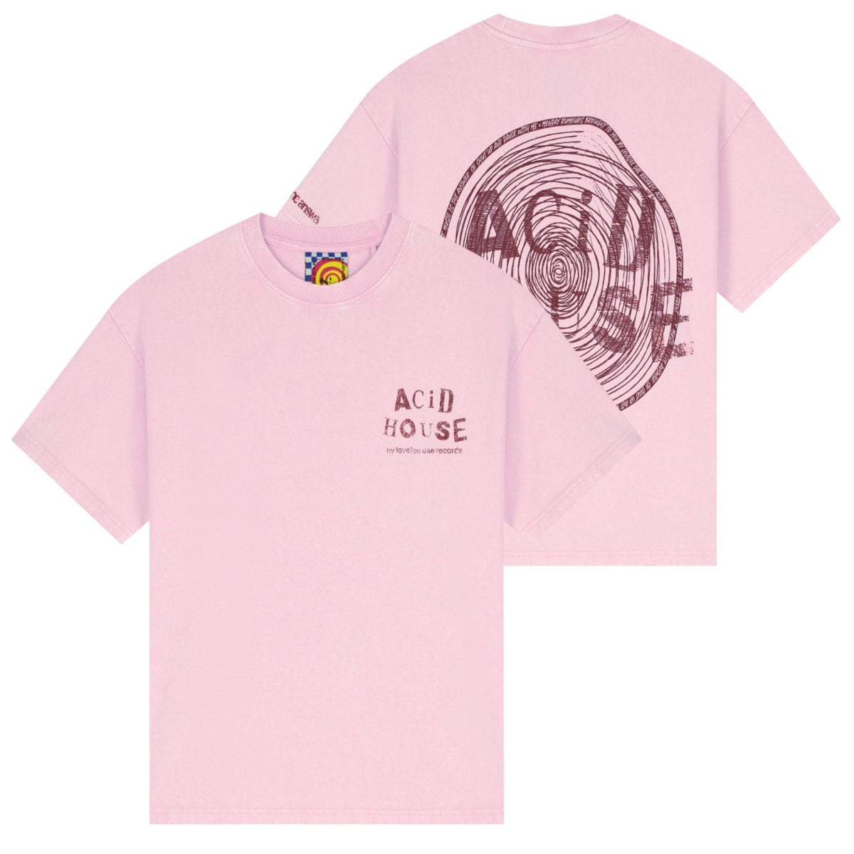Lovelee Dae Frankie Acid House T-shirt Rosa