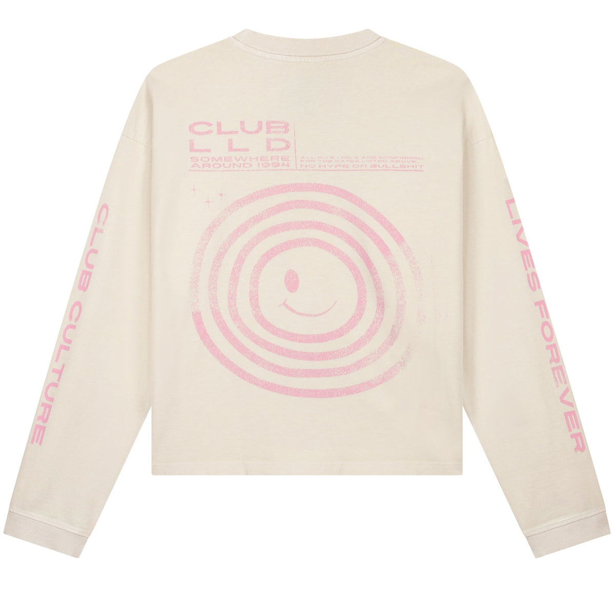 Lovelee Dae Frankie Club LLD Langarm-T-shirt Offwhite
