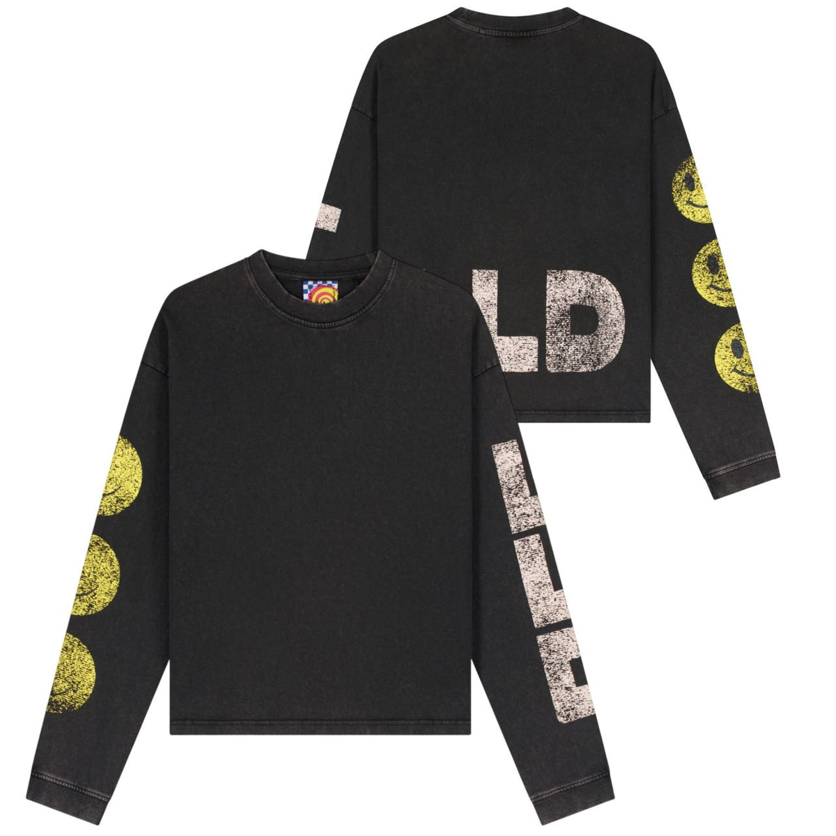 Lovelee Dae Frankie LLD Smile Langarm-T-shirt Schwarz
