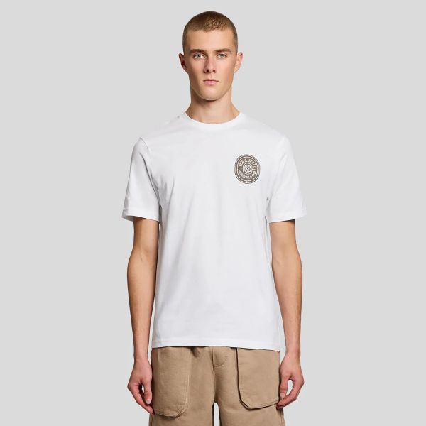 Lyle & Scott Borders Label Graphic T-shirt Wit
