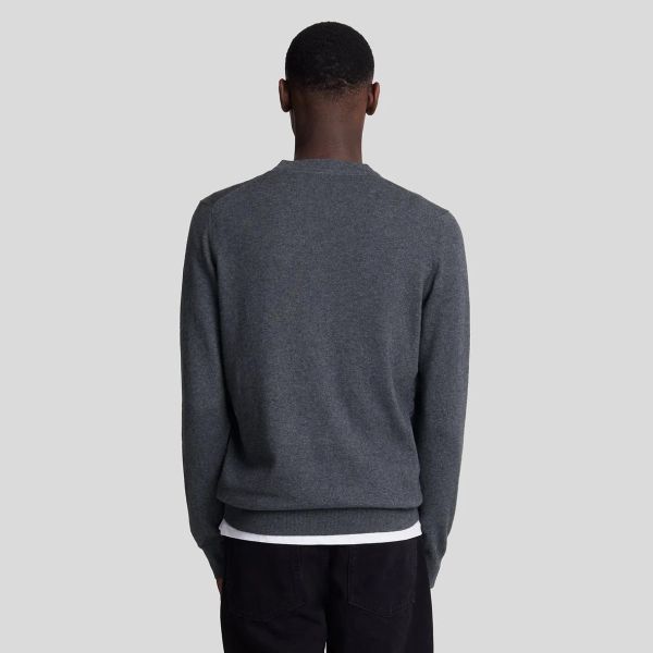 Lyle & Scott Cotton Merino Sweater Antraciet