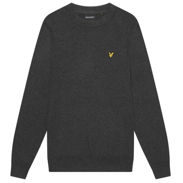 Lyle & Scott Cotton Merino Sweater Antraciet
