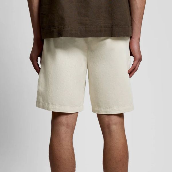 Lyle & Scott Linen Blend Korte Broek Off White