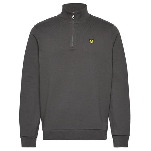 Lyle & Scott Loopback Quarter Zip Sweater Antraciet