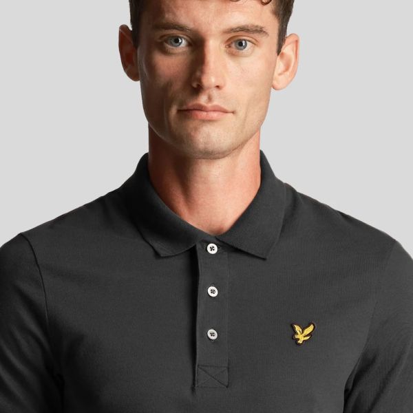 Lyle & Scott Plain Polo Antraciet