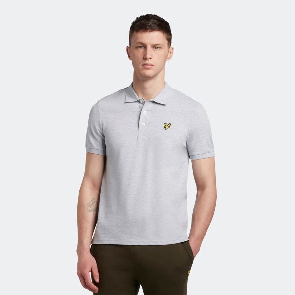 Lyle & Scott Plain Polo Licht Grijs