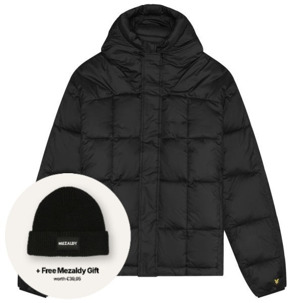 Lyle & Scott Quilted Panelled Jacke Schwarz