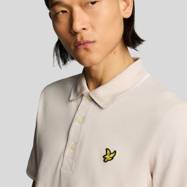 Lyle & Scott Tipped Polo Roze/Beige