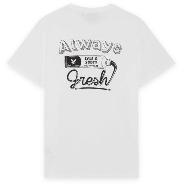 Lyle & Scott Toothpaste Graphic T-shirt Wit