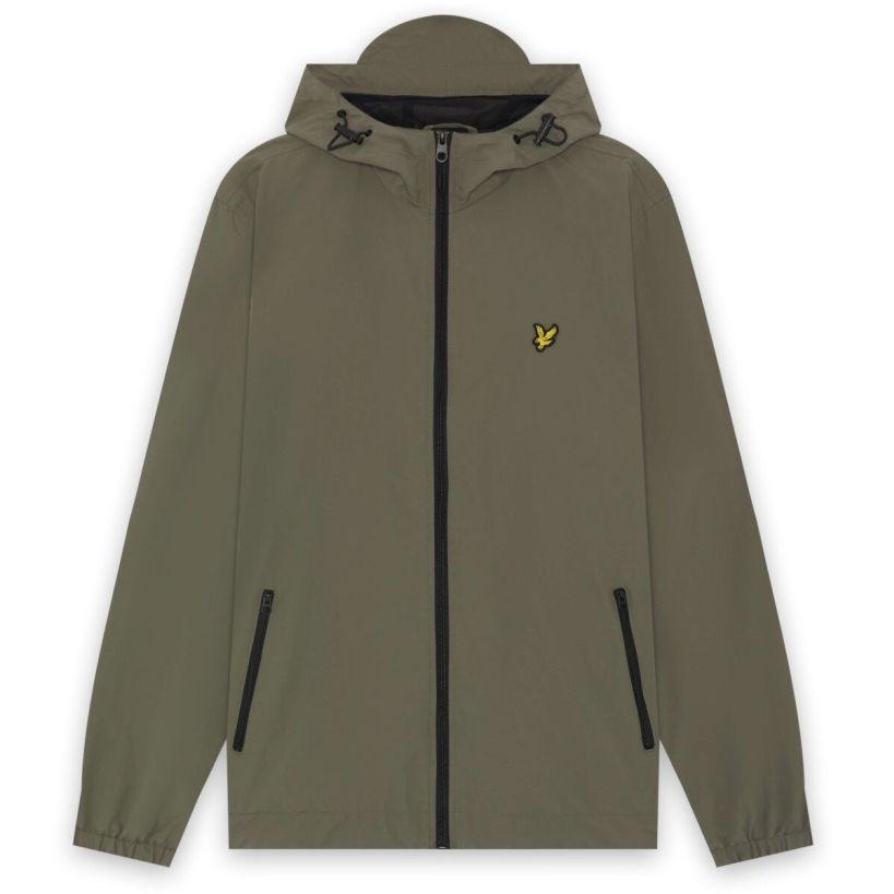 Lyle & Scott Contrast Zip Through Jacke Dunkelgrün