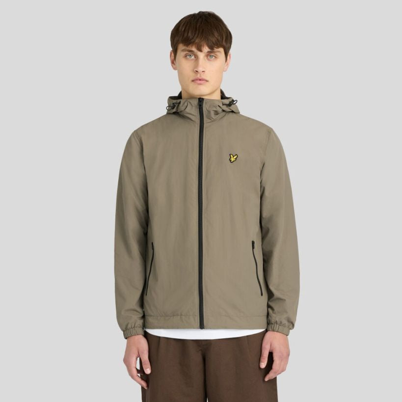 Lyle & Scott Contrast Zip Through Jacke Dunkelgrün