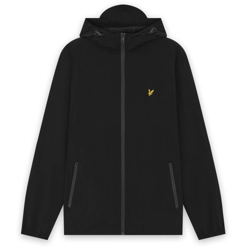 Lyle & Scott Contrast Zip Through Jacke Schwarz