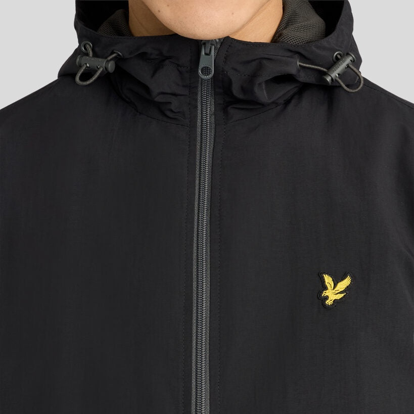 Lyle & Scott Contrast Zip Through Jacke Schwarz