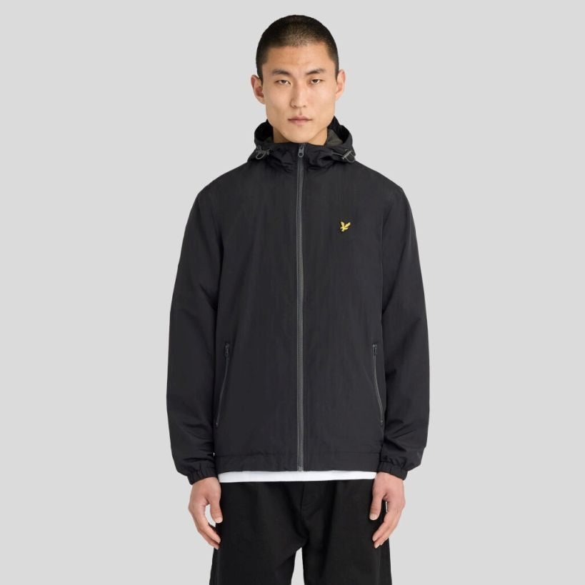Lyle & Scott Contrast Zip Through Jacke Schwarz