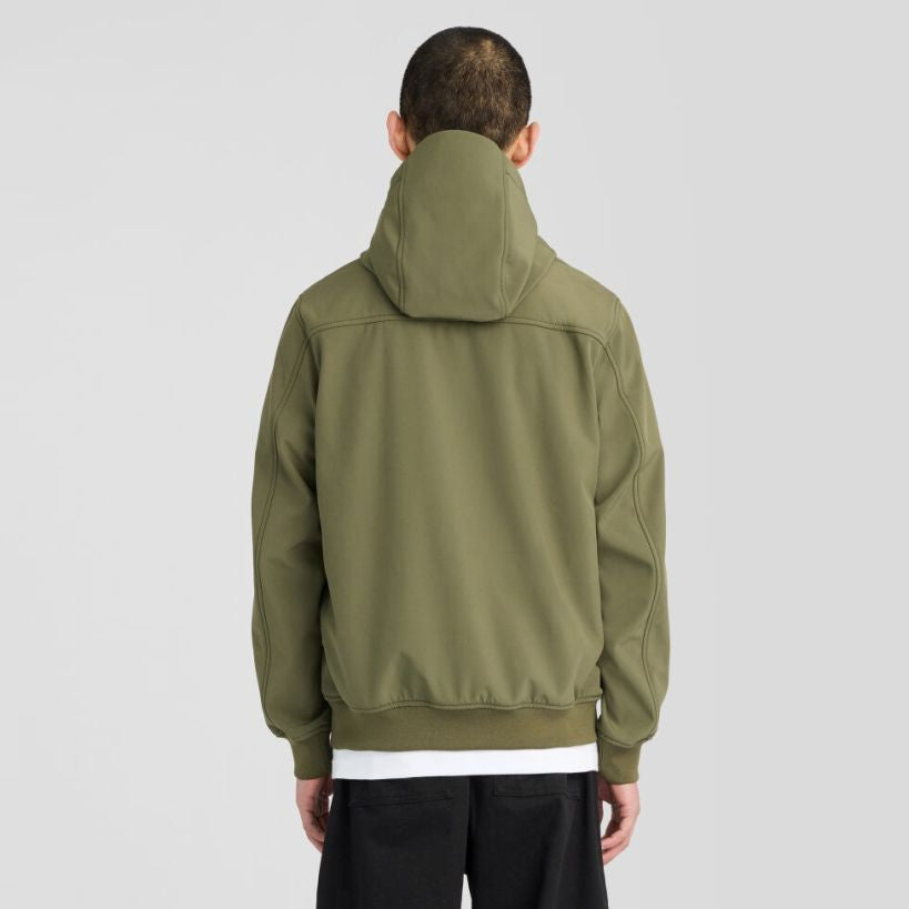 Lyle & Scott Fleece-Back-Softshell-Jacke Dunkelgrün