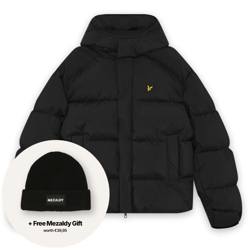 Lyle & Scott Kapuzen-Pufferjacke Schwarz