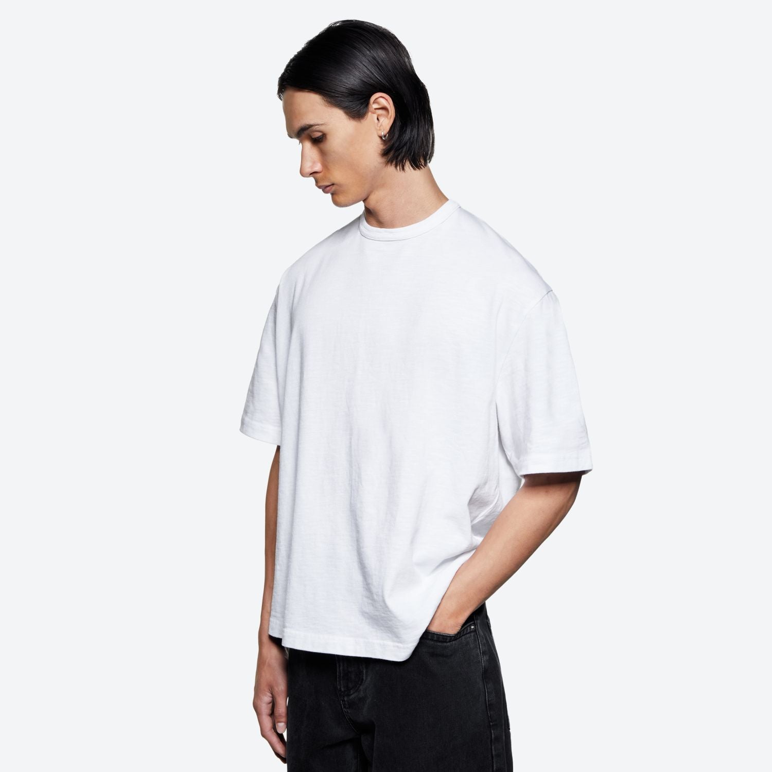 MKI Miyuki Zoku 220 GSM Slub T-shirt Wit
