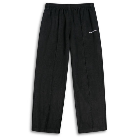 MKI Miyuki Zoku Linen Wide Leg Hose Schwarz