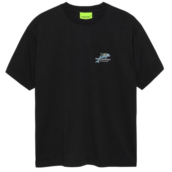 New Amsterdam Surf Association Dolphin T-shirt Zwart