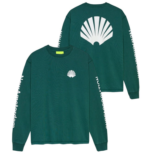 New Amsterdam Surf Association Logo Longsleeve T-shirt Donker Groen
