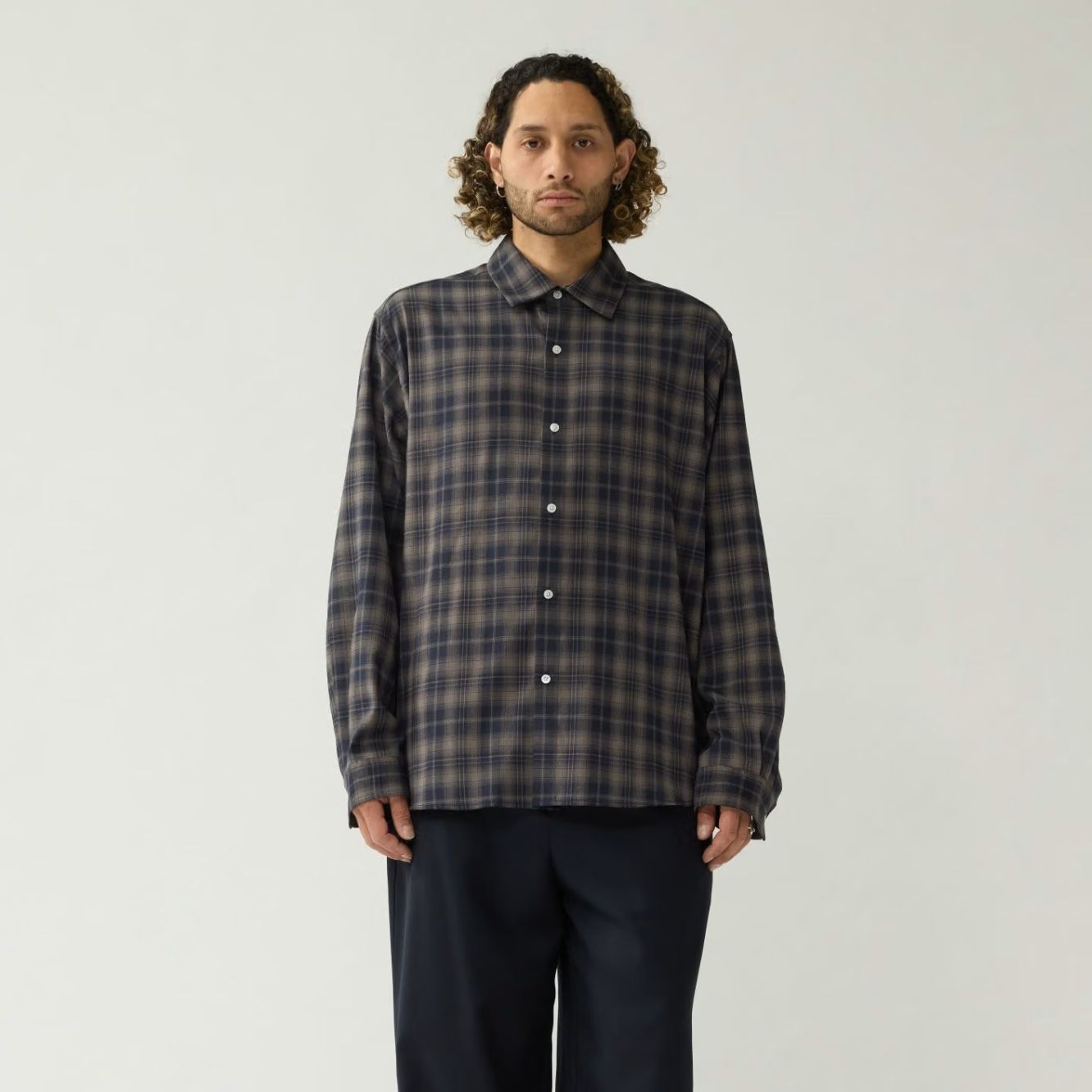 New Amsterdam Surf Association Beach Check Hemd Marine