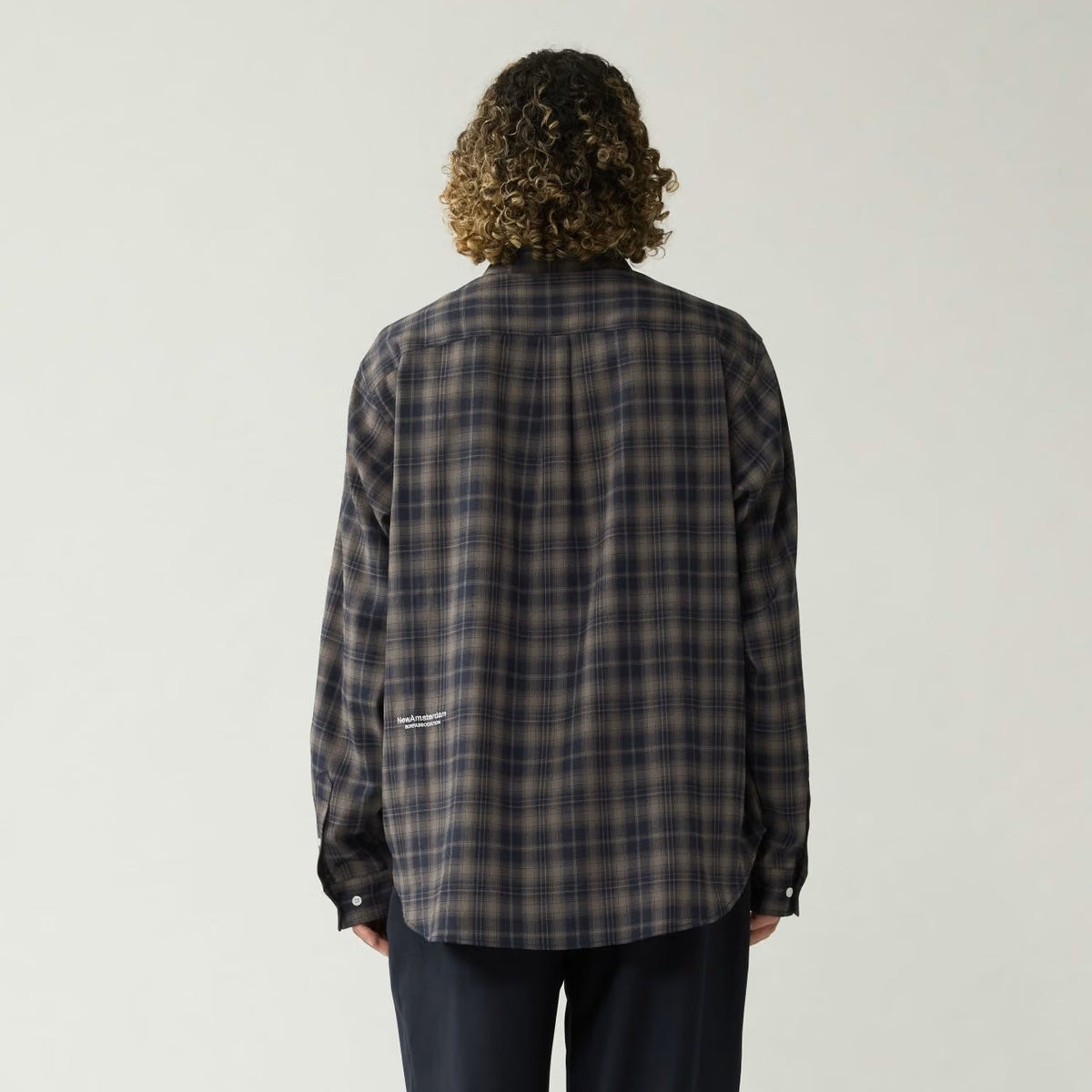 New Amsterdam Surf Association Beach Check Hemd Marine