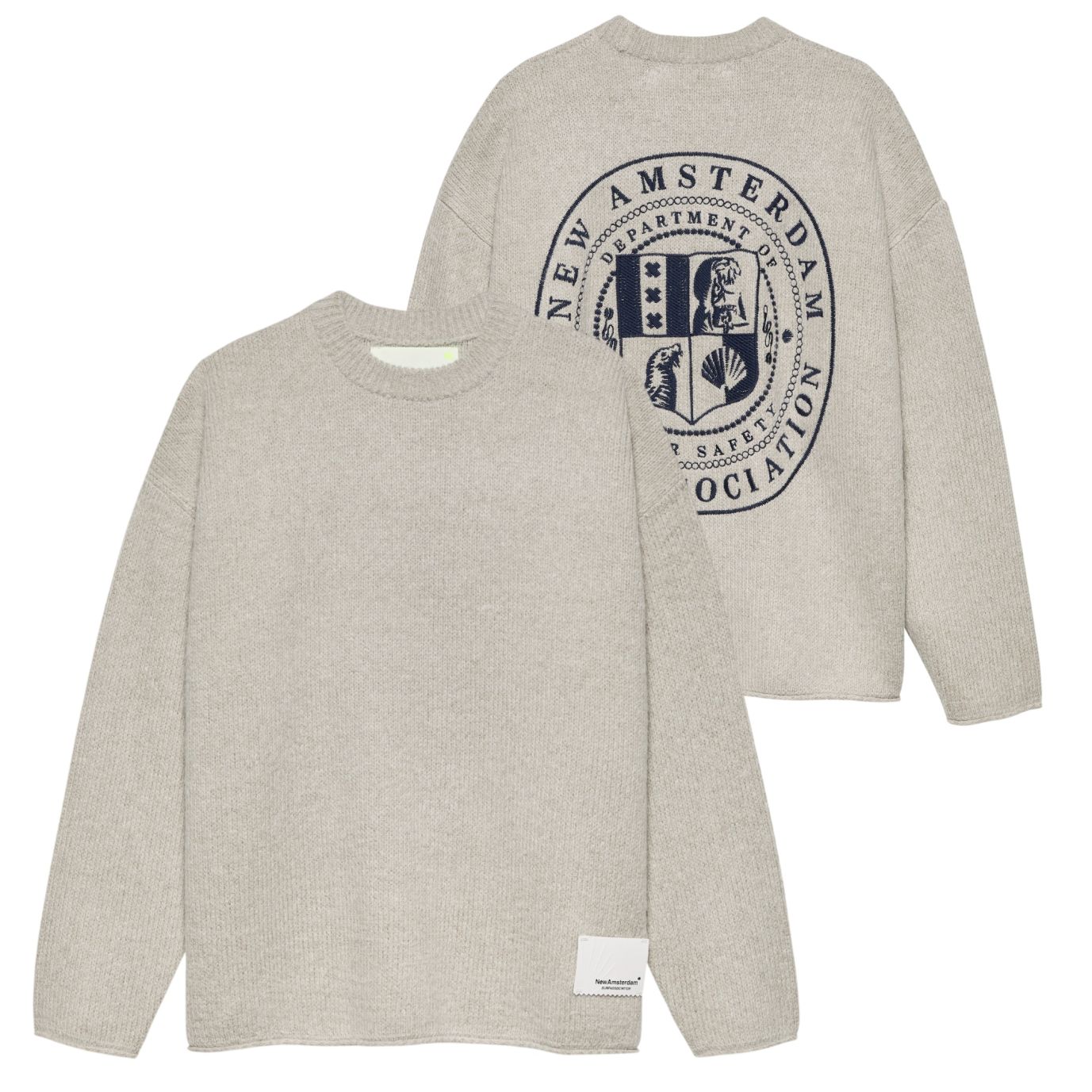 New Amsterdam Surf Association Gestrickter Stamp-Pullover Grau